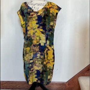 Anthropologie Maeve 100% silk dress - beautiful, light, full slip lining size 14